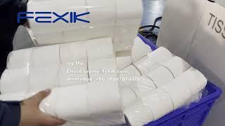 FEXIK toilet paper roll wrapper paper towel wrapping machine