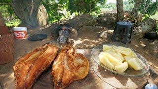 COMPREI UM PEIXE NA FEIRA LIVRE E FIZ UM FRITO NO SÍTIO COM MÃE MARIA