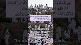 Seek Blessings and Remember Allah During Hajj #Quran #SurahAlBaqarah #Arafat #Hajj