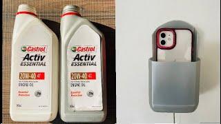 Oil bottle to phone holder for charging