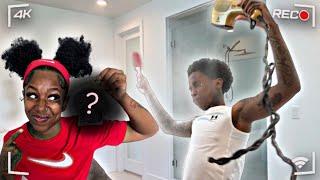 1TCH P0WDER In GIRLFRIEND BLOW DRYER!! * HILARIOUS*