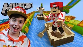 ЭКСТРИМ ГОНКИ НА ЛОДКАХ В МАЙНКРАФТ   Интересная карта в Minecraft