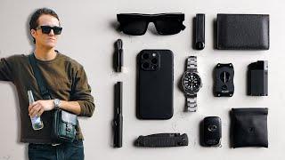 minimal all black edc bag | the lifetime art of everyday carry