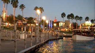 Water Taxi to Portofino Bay Hotel at Dusk