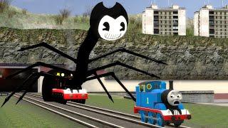 Building a Thomas Train Chased By Cursed Thomas turned into Bendy,Cursed Thomas vs Bendy