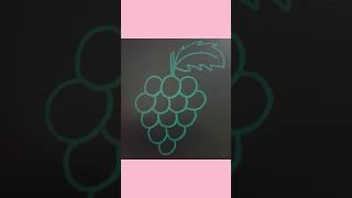 Grapes drawing #shorts #art #shortvideo #youtubeshorts #creativeartflick