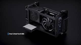 JONSBO V11 Mini- ITX PC Case, with PCI-E 4.0 Rise Cable ,Integrated Aluminum Alloy Shell
