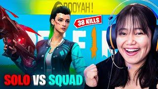 FIRST SOLO VS SQUAD AFTER ID BANNED  FREE FIRE SOLO VS SQUAD 38 KILLS BOT MOMENT  SOONEETA