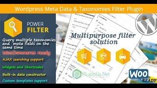 WORDPRESS META DATA FILTER AND TAXONOMIES FILTER - How to create custom output template