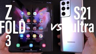 Samsung Galaxy Z Fold 3 vs S21 Ultra SPEED TEST!