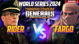 C&C Generals Zero Hour World Series 2024 | Rider vs Fargo | Round 1