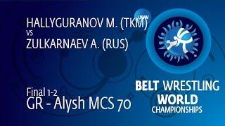 GOLD GR - Alysh MCS 70: M. HALLYGURANOV (TKM) df. A. ZULKARNAEV (RUS) by TF, 6-2