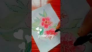 Beautifull Flowr Painting ️ with wax crayon ️