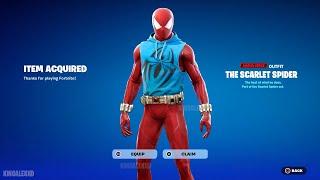 How To Get Scarlet Spider Skin FREE In Fortnite (Unlocked LEGO Scarlet Spider Style) Ben Reilly