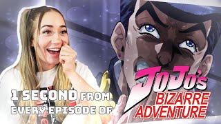 1 SECOND from EVERY Episode of JOJO's Bizarre Adventure BLIND REACTION!!!