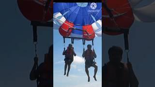 Parasailing at Bali Nusa Dua beach | Bali trip series part-2 #travel #shorts #bali #beach #maldives