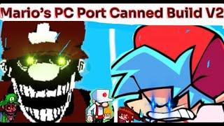 Friday Night Funkin'  Vs Mario PC Port V2 FULL STORY/ CANNED BUILD +Cutscene