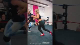 liv morgan & b-fab train in the neidhart family dungeon #livmorgan #bfab #wwe