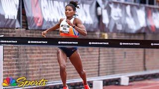 Anna Cockrell CRUISES to Franklin Field record, WINS Grand Slam Track 400m hurdles | NBC Sports