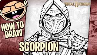 How to Draw SCORPION (Mortal Kombat 11) | Tutorial Time Lapse