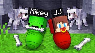 Mikey and JJ Were Adopted by WOLVES in Minecraft (Maizen)