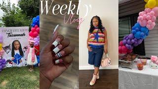 WEEKLY VLOG | Tazannah’s Grad Party + New Nails + Summer Shopping + Try On Haul + Viral Carrot Salad