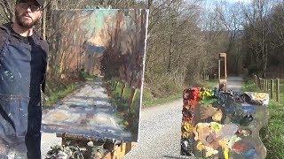 Kyle Buckland Plein Air Oil Painting Demonstration demo Beginner Art Lesson #4