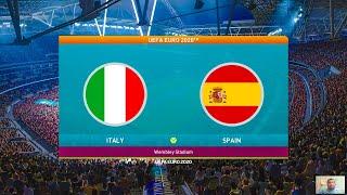 PES 2021 - Italy vs Spain Semi final Full Match HD - UEFA EURO 2021