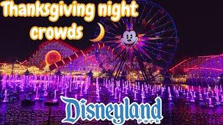 Thanksgiving Night Shows and CROWDS at Disneyland Resort 