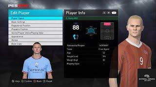 Erling Haaland Face Build PES (Manchester City Player)