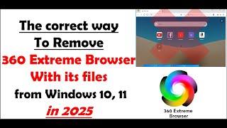 how to uninstall 360 extreme browser