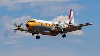 Very Rare! Air Spray Lockheed L-188C Electra Arriving at Kamloops Airport