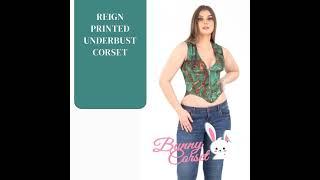 Reign Printed Underbust Corset for hourglass curvy figure!