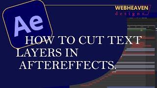 Cutting text layers in After Effects .Tutorial for beginners .Basics Text Layers