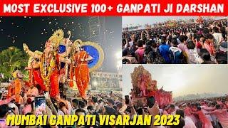 Mumbai Ganpati Visarjan 2023 Girgaon Chowpatty Mein Lakho Log Aaye | Lalbaugcha Raja Visarjan