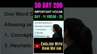 Rani Ma'am's 50-Day 200 Vocab Challenge Begins!  | Day - 9 | Vocab - 35 #vocabulary