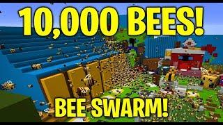 10,000 BEES - Bee Swarm! - Minecraft