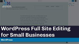 WordPress Full Site Editing for Small Businesses