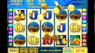 DOLPHIN TREASURE Video Slot Casino Game with a FREE SPIN BONUS