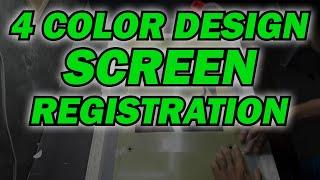 HOW TO REGISTER A 4 COLOR DESIGN IN SCREEN | SCREEN PRINTING | T-SHIRT PRINTING | SCREEN LIFE