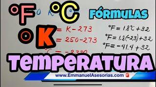 CONVERSIONES DE UNIDADES DE TEMPERATURA  Centígrados, Fahrenheit y Kelvin