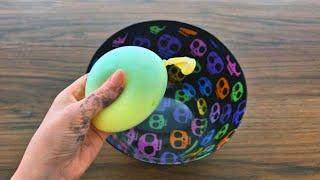 Halloween Slime Making with Balloons - Izabeloi