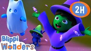 Halloween Hideout Song | Blippi Wonders | Preschool Learning | Moonbug Tiny TV