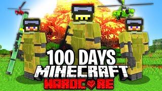 I Survived 100 Days at WAR in Hardcore Minecraft...