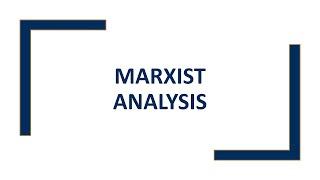 Marxist Analysis