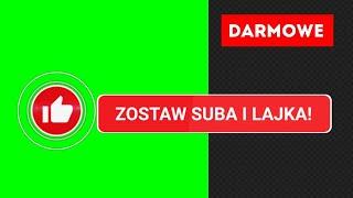 Zostaw suba i lajka animacja green screen, Wideo alfa (bez tła) - Wstawki Do filmu na YT