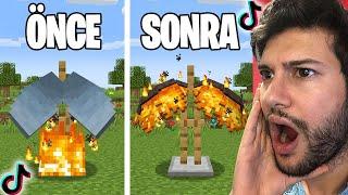 VİRAL Minecraft TİKTOK Hilelerini Test Ettim 10!