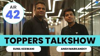 Toppers Talkshow with AIR 42 Ansh Markandey | CA Sunil Keswani | CA Inter Nov 2022