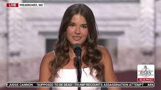 WATCH: Kai Trump Speak at the 2024 RNC in Milwaukee, WI - 7/17/2024