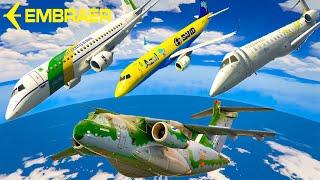 GTA V: Every Embraer Brasilian Airplanes Flying to Space Best Longer Crash and Fail Compilation
